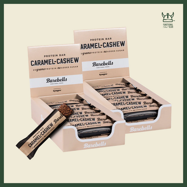 * DOUBLE TROUBLE * Sweden Barebells Caramel Cashew Protein Bar ( 2 cartons / 24 bars)
